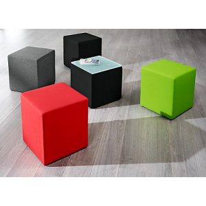 Beistelltisch Wall In, B 410 x T 410 mm, ESG Milchglasplatte, mit Bodengleitern, rot Beistelltisch Wall In, B 410 x T 410 mm, ESG Milchglasplatte, mit Bodengleitern, rot