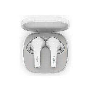 Belkin SoundForm Flow – True Wireless-Kopfhörer mit Mikrofon – im Ohr – Bluetooth – aktive Rauschunterdrückung – weiß