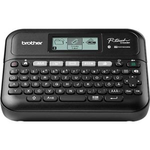 Beschriftungsgerät Brother PT-D460BTVP, Thermotransfer, für 3,5-18 mm breite TZe Schriftbänder, 30 mm/Sek., USB/Bluetooth, Zubehör
