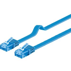 Patchkabel Cat 6a. Flachkabel 20m. blau