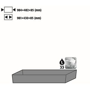 Bodenauffangwanne Stawa-R für asecos Chemikalienschränke der CS und CX Serie, Stahlblech, B 984 x T 482 x H 85 mm, 33 l Bodenauffangwanne Stawa-R für asecos Chemikalienschränke der CS und CX Serie, Stahlblech, B 984 x T 482 x H 85 mm, 33 l