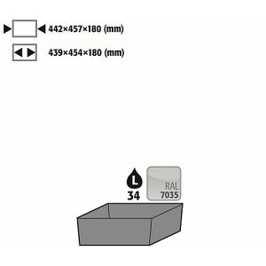 Bodenauffangwanne Stawa-R für asecos Sicherheitsschränke der Q30, Q90, S90 und K90 Serie, Stahlblech, lichtgrau, B 442 x T 507 x H 171 mm, 33 l Bodenauffangwanne Stawa-R für asecos Sicherheitsschränke der Q30, Q90, S90 und K90 Serie, Stahlblech, lichtgrau, B 442 x T 507 x H 171 mm, 33 l