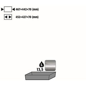 Bodenauffangwanne Stawa-R für asecos Sicherheitsschränke der UB90 Serie, Edelstahl 1.4301, B 467 x T 442 x H 78 mm, 11 l Bodenauffangwanne Stawa-R für asecos Sicherheitsschränke der UB90 Serie, Edelstahl 1.4301, B 467 x T 442 x H 78 mm, 11 l