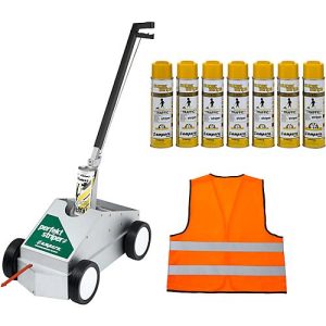 Bodenmarkierer Perfekt-Striper + 12 Dosen gelb Markierungsfarbe SET + Warnweste GRATIS Bodenmarkierer Perfekt-Striper + 12 Dosen gelb Markierungsfarbe SET + Warnweste GRATIS
