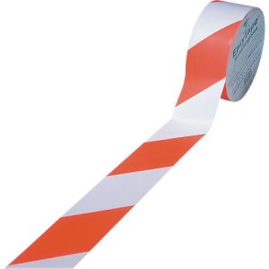 Bodenmarkierungsband, 75 mm breit, rot/weiß Bodenmarkierungsband, 75 mm breit, rot/weiß