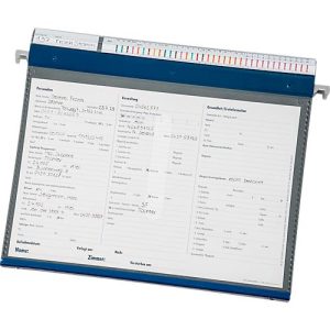 BOI Hängemappe PMH2R, DIN A4, Ringmechanik, B 347 x H 270 mm, blau
