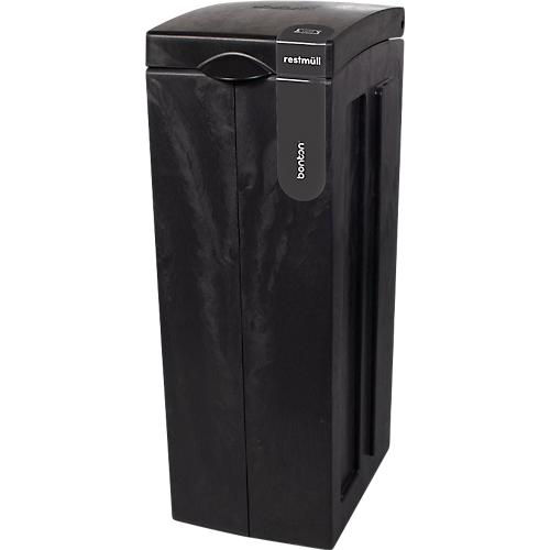 BonTon Abfalltrennsystem Rest-Abfall, 70 Liter, recyceltes Polypropylen, einzigartiges Design, B 280 x T 430 x H 771 mm, grau