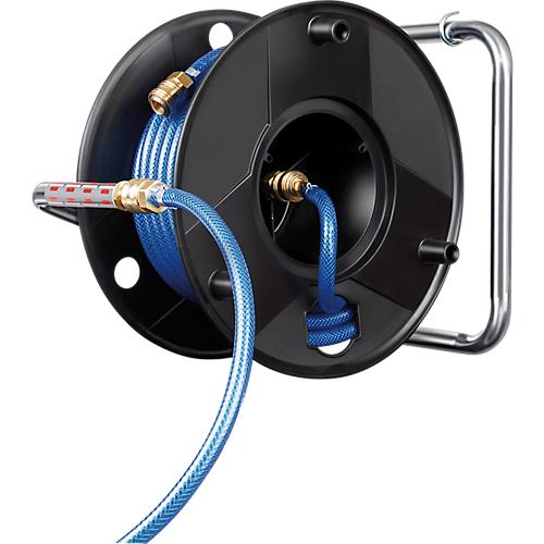 Brennenstuhl Druckluftschlauchtrommel Anti Twist (18,5m Schlauch + 1,5m Verbindungsschlauch, mit Metall-Einhand-Schnellkupplungen und Wandhalterung, Made in Germany)