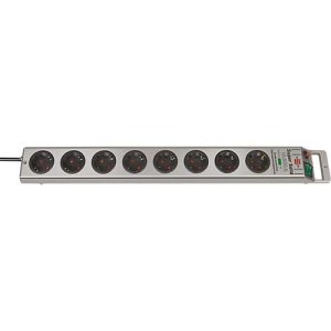 brennenstuhl® Steckdosenleiste Super Solid, 8-fach, 16 A, Überspannungs- & Blitzschutz bis 13500 A, Kindersicherung, IP20, Kabellänge 2,5 m, silber brennenstuhl® Steckdosenleiste Super Solid, 8-fach, 16 A, Überspannungs- & Blitzschutz bis 13500 A, Kindersicherung, IP20, Kabellänge 2,5 m, silber