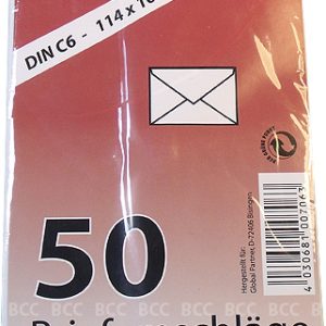 Briefumschläge. DIN C6. 50 Stück