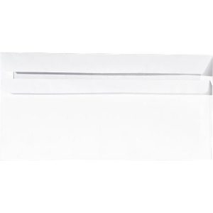 Briefumschläge , selbstklebend, DIN lang, mit Fenster, 1000 Stück, B 220 x H 110 mm, Papier, weiß