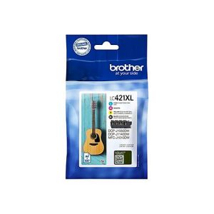 Brother LC421XL Value Pack – 4er-Pack – XL – Schwarz, Gelb, Cyan, Magenta – original – Tintenpatrone
