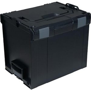 BS SYSTEMS Werkzeugkoffer L-BOXX 374, Innenmaße B378xT294xH339mm, schlagfestes ABS, schwarz anthrazit, stapelbar