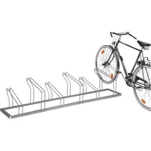 Bügelparker, 1-seitig, für Reifen mit Ø 18-28′, B 1850 x T 425 x H 435 mm, Stahl feuerverzinkt, 6 Einstellplätze, zerlegt