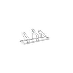 Bügelparker WSM, 1-seitig, für Reifen bis B 55 mm, B 1050 x T 1850 x H 415 mm, Stahl feuerverzinkt, 3 Einstellplätze, montiert