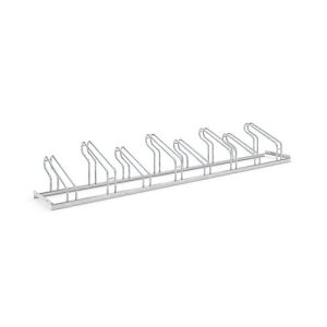 Bügelparker WSM, 1-seitig, für Reifen bis B 55 mm, B 2800 x T 1850 x H 415 mm, Stahl feuerverzinkt, 8 Einstellplätze, montiert