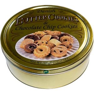 Butter Chocolate Cookies, Buttergebäck nach dänischer Rezeptur, in wiederverschließbarer Metalldose, 500 g Butter Chocolate Cookies, Buttergebäck nach dänischer Rezeptur, in wiederverschließbarer Metalldose, 500 g