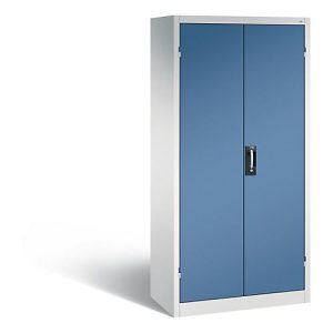 C+P Akkuladeschrank Comfort mit Vollblechtüren, H 1950 x B 930 x T 500 mm, Lichtgrau/Fernblau C+P Akkuladeschrank Comfort mit Vollblechtüren, H 1950 x B 930 x T 500 mm, Lichtgrau/Fernblau