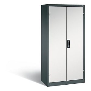 C+P Akkuladeschrank Comfort mit Vollblechtüren und Schubladenblock, H 1950 x B 930 x T 500 mm, Lichtgrau/Resedagrün C+P Akkuladeschrank Comfort mit Vollblechtüren und Schubladenblock, H 1950 x B 930 x T 500 mm, Lichtgrau/Resedagrün