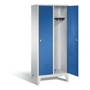 C+P Garderobenschrank Classic, H1850xB810xT500mm, Front Enzianblau, Korpus Lichtgrau (8010-22)