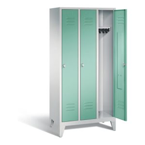 C+P Garderobenschrank Classic, H1850xB900xT500mm, Front Lichtgrün, Korpus Lichtgrau (8010-30)