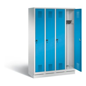C+P Garderobenschrank Evolo, H1800xB1190xT500mm, Front Lichtblau, Korpus Lichtgrau (48020-40)