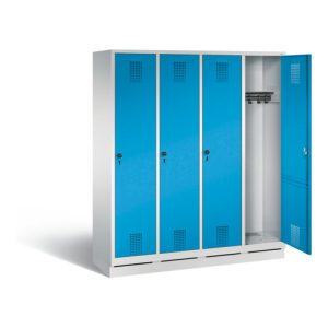 C+P Garderobenschrank Evolo, H1800xB1590xT500mm, Front Lichtblau, Korpus Lichtgrau (48020-42)