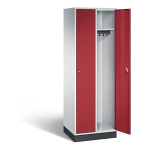 C+P Garderobenschrank Intro, H1950xB620xT490mm, Front Rubinrot, Korpus Lichtgrau (8170-201)