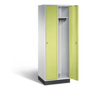 C+P Garderobenschrank Intro, H1950xB620xT490mm, Front Viridingrün, Korpus Lichtgrau (8170-201)