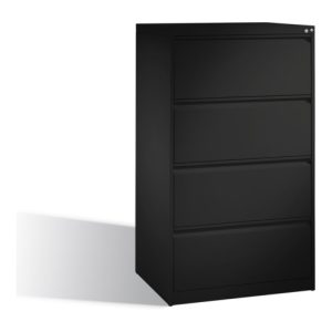 C+P Hängeregistraturschrank Acurado DIN A4, 4 Schubladen, zweibahnig Schwarzgrau