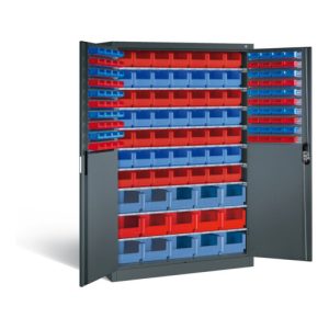 C+P Magazinschrank Acurado, H1950xB1200xT500mm, Front Anthrazitgrau, Korpus Anthrazitgrau (8931-502)