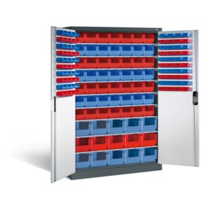 C+P Magazinschrank Acurado, H1950xB1200xT500mm, Front Lichtgrau, Korpus Anthrazitgrau (8931-502)