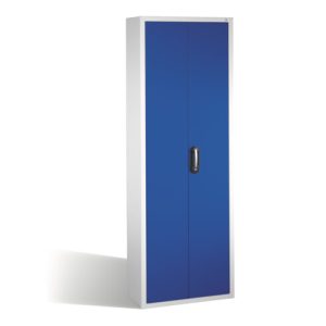 C+P Magazinschrank mit 9 Böden zur Aufnahme von Sichtlagerkästen, H1980xB700xT300mm Front Enzianblau Korpus Lichtgrau