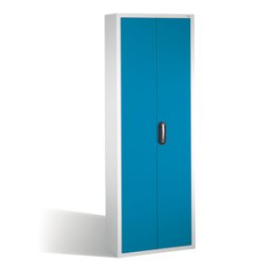 C+P Magazinschrank mit 9 Böden zur Aufnahme von Sichtlagerkästen, H1980xB700xT300mm Front Lichtblau Korpus Lichtgrau