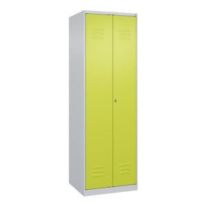 C+P Schwarz-Weiß-Spind Classic PLUS, 2 Abteile, 1850x600x500mm, 7035/0024 Verschluss Zylinderschloss
