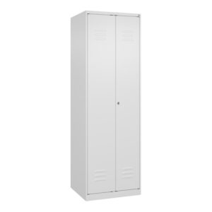 C+P Schwarz-Weiß-Spind Classic PLUS, 2 Abteile, 1850x600x500mm, 9016/9016 Verschluss Zylinderschloss