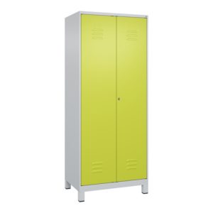 C+P Schwarz-Weiß-Spind Classic PLUS, 2 Abteile, 1850x800x500mm, 7035/0024 Verschluss Zylinderschloss