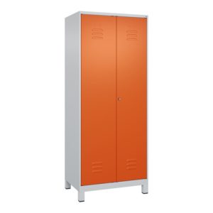 C+P Schwarz-Weiß-Spind Classic PLUS, 2 Abteile, 1850x800x500mm, 7035/2004 Verschluss Zylinderschloss