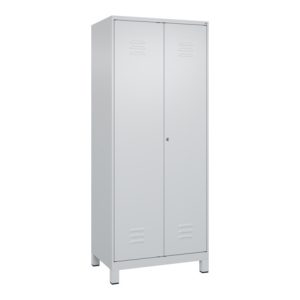 C+P Schwarz-Weiß-Spind Classic PLUS, 2 Abteile, 1850x800x500mm, 7035/7035 Verschluss Zylinderschloss