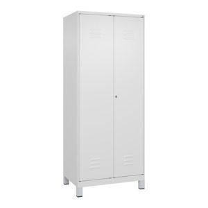 C+P Schwarz-Weiß-Spind Classic PLUS, 2 Abteile, 1850x800x500mm, 9016/9016 Verschluss Zylinderschloss