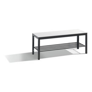 C+P Sitzbank, Basic Plus, H401xB1000xT353mm, Gestell Schwarzgrau / Dekor Weiß (8060-010)