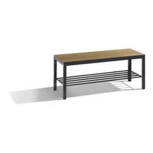 C+P Sitzbank, Basic Plus, H401xB1000xT353mm, Gestell Schwarzgrau / Dekor Eiche Sereno (8060-010)