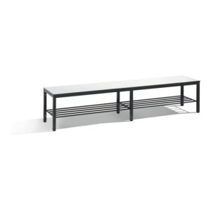 C+P Sitzbank, Basic Plus, H401xB1960xT353mm, Gestell Schwarzgrau / Dekor Weiß (8062-010)