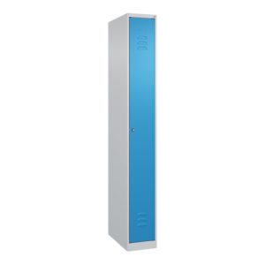 C+P Spind Classic PLUS, 1 Abteil, 1850x250x500mm, 7035/5012 Verschluss Zylinderschloss