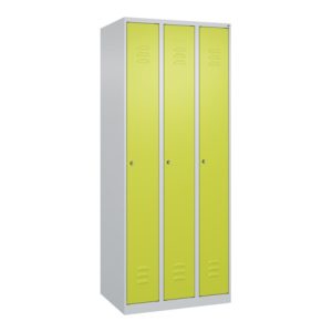C+P Spind Classic PLUS, 3 Abteile, 1850x750x500mm, 7035/0024 Verschluss Zylinderschloss 3 Garderobenhaken
