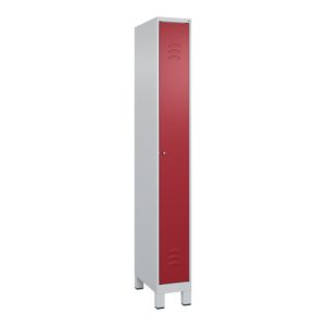 C+P Spind Classic PLUS, Füße, 1 Abteil, 1950x250x500mm, 7035/3003 Verschluss Zylinderschloss 3 Garderobenhaken C+P Spind Classic PLUS, Füße, 1 Abteil, 1950x250x500mm, 7035/3003 Verschluss Zylinderschloss 3 Garderobenhaken