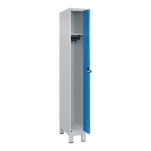 C+P Spind Classic PLUS, Füße, 1 Abteil, 1950x250x500mm, 7035/5012 Verschluss Sicherheits-Drehriegel 3 Garderobenhaken C+P Spind Classic PLUS, Füße, 1 Abteil, 1950x250x500mm, 7035/5012 Verschluss Sicherheits-Drehriegel 3 Garderobenhaken