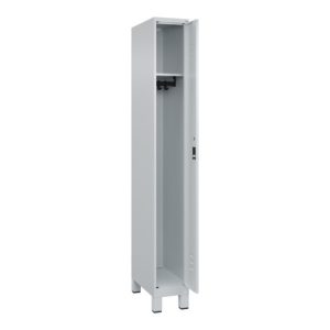 C+P Spind Classic PLUS, Füße, 1 Abteil, 1950x250x500mm, 7035/7035 Verschluss Zylinderschloss 3 Garderobenhaken C+P Spind Classic PLUS, Füße, 1 Abteil, 1950x250x500mm, 7035/7035 Verschluss Zylinderschloss 3 Garderobenhaken