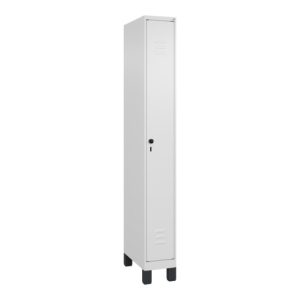 C+P Spind Classic PLUS, Füße, 1 Abteil, 1950x250x500mm, 9016/9016 Verschluss Sicherheits-Drehriegel 3 Garderobenhaken C+P Spind Classic PLUS, Füße, 1 Abteil, 1950x250x500mm, 9016/9016 Verschluss Sicherheits-Drehriegel 3 Garderobenhaken