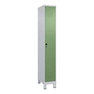C+P Spind Classic PLUS, Füße, 1 Abteil, 1950x300x500mm, 7035/6011 Verschluss Sicherheits-Drehriegel 3 Garderobenhaken C+P Spind Classic PLUS, Füße, 1 Abteil, 1950x300x500mm, 7035/6011 Verschluss Sicherheits-Drehriegel 3 Garderobenhaken